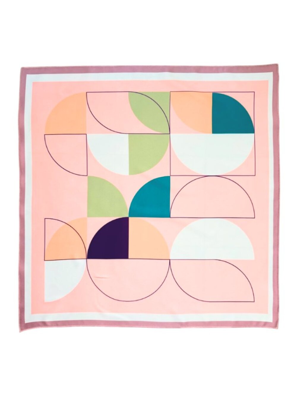 Abstract Geometric Mid-Century Square Scarf 48x48cm | Custom Bandana NWOT